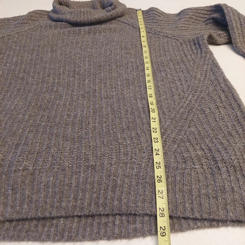 Old Navy Grey Cowl Neck Chunky Knit Soft Wool Blend Pullover Sweater Sz 2X - Picture 8 of 9